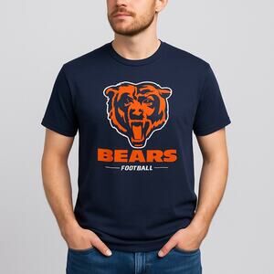 Fanatics Chicago Bears Football T-Shirt Navy Blue Men’s Small NFL Graphic Tee